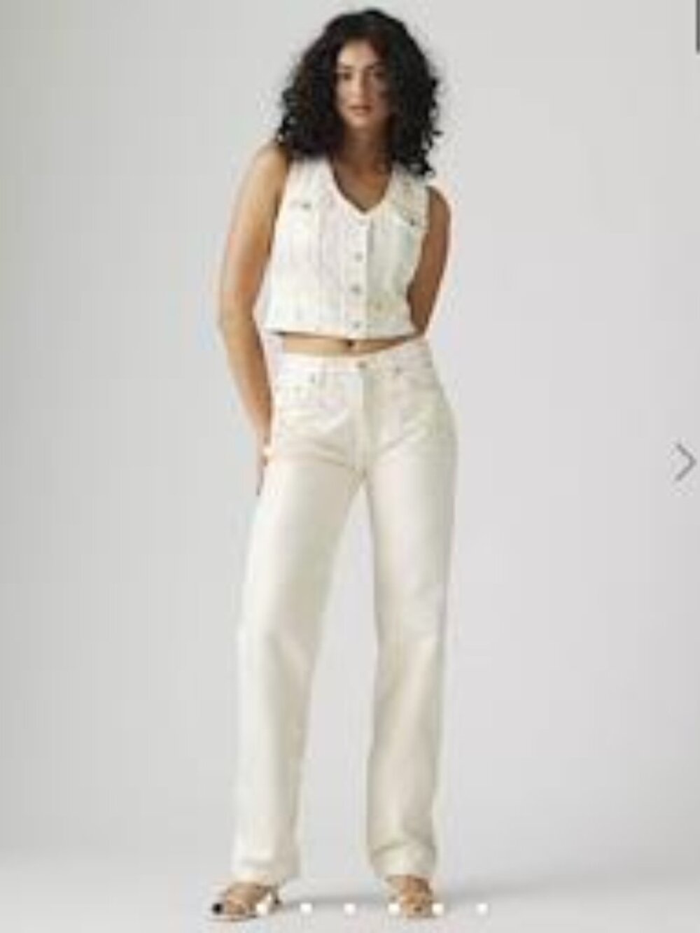 NWT Levi's 501 '90s Coated Jeans Luminary White Straight Leg W26 L30